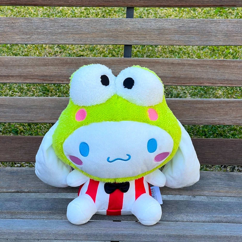 Sanrio Cinnamoroll in Red Keroppi Costume Sitting Prize 11” Plush NWT